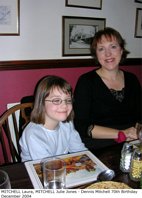 MITCHELL Laura, MITCHELL Julie Jones - Dennis Mitchell 70th Birthday December 2004